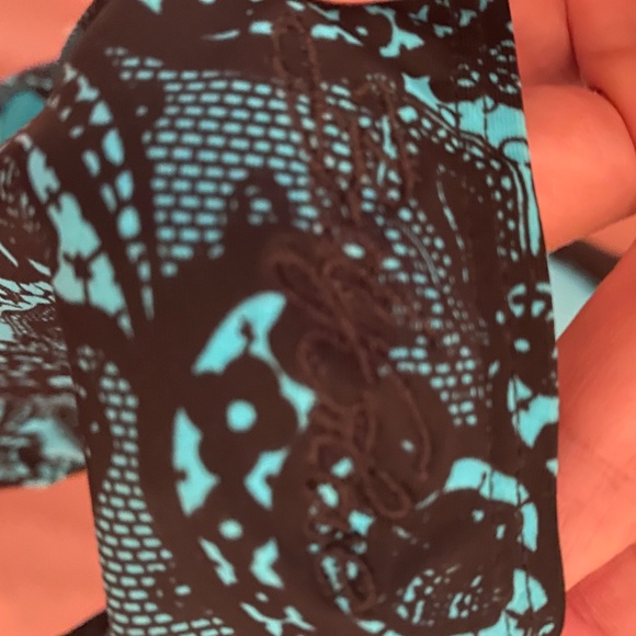 Body Glove bikini lace print black and turquoise NEW - Picture 12 of 14